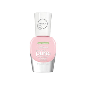 Sally Hansen front packaging showing sheer pink bottle and glossy finish benefit