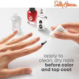 Sally Hansen primer close-up texture highlighting lightweight finish and invisible look