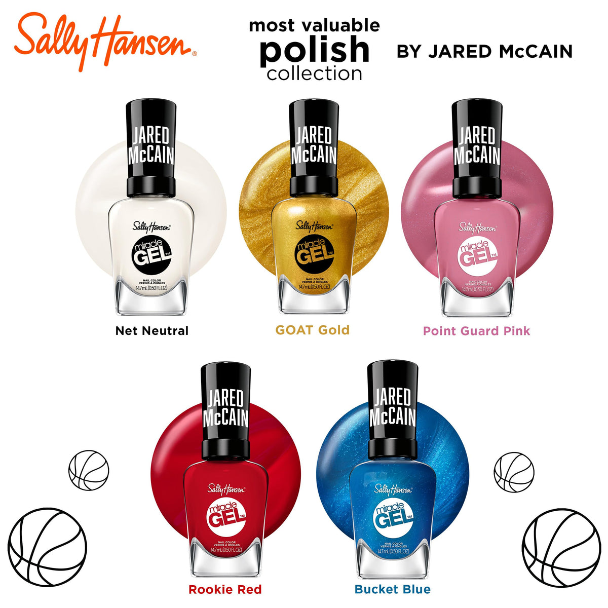 Sally Hansen Rookie Red close-up of bottle label highlighting collaboration branding benefit