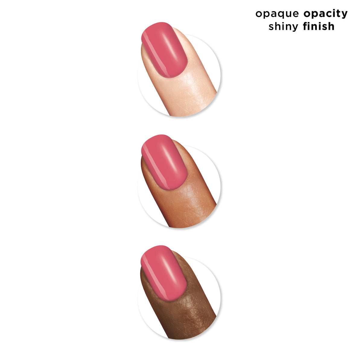 Sally Hansen polish stroke on white showing smooth texture and quick-dry quality