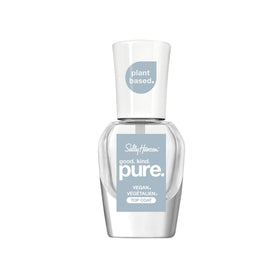 Sally Hansen top coat front bottle showing clean vegan packaging and gloss benefit