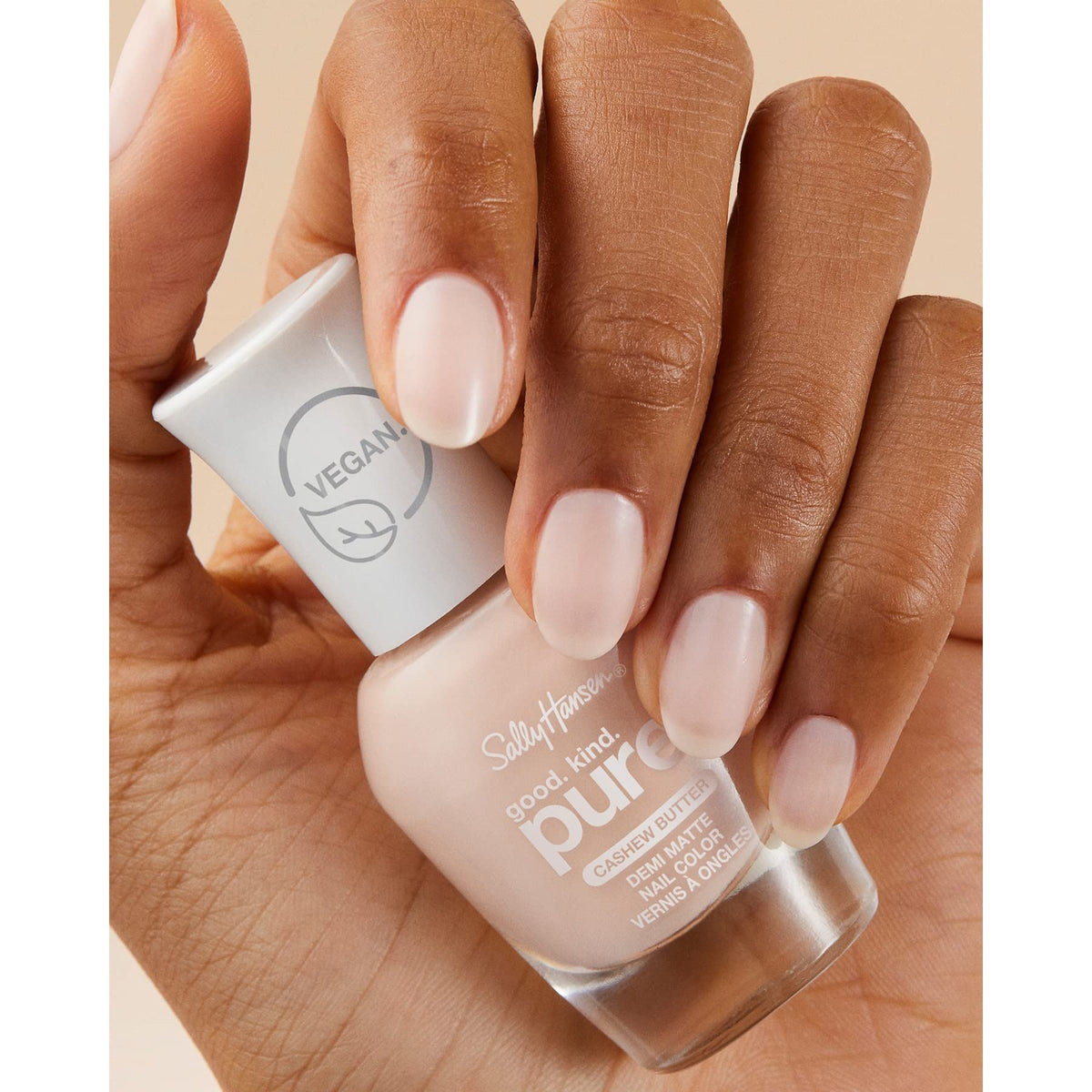 Sally Hansen lid and label detail emphasizing 16-free ingredient transparency