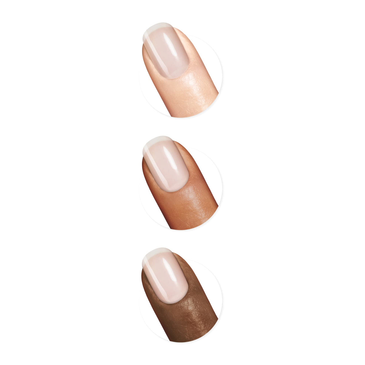 Sally Hansen top coat applied on nails highlighting long-lasting reflective shine
