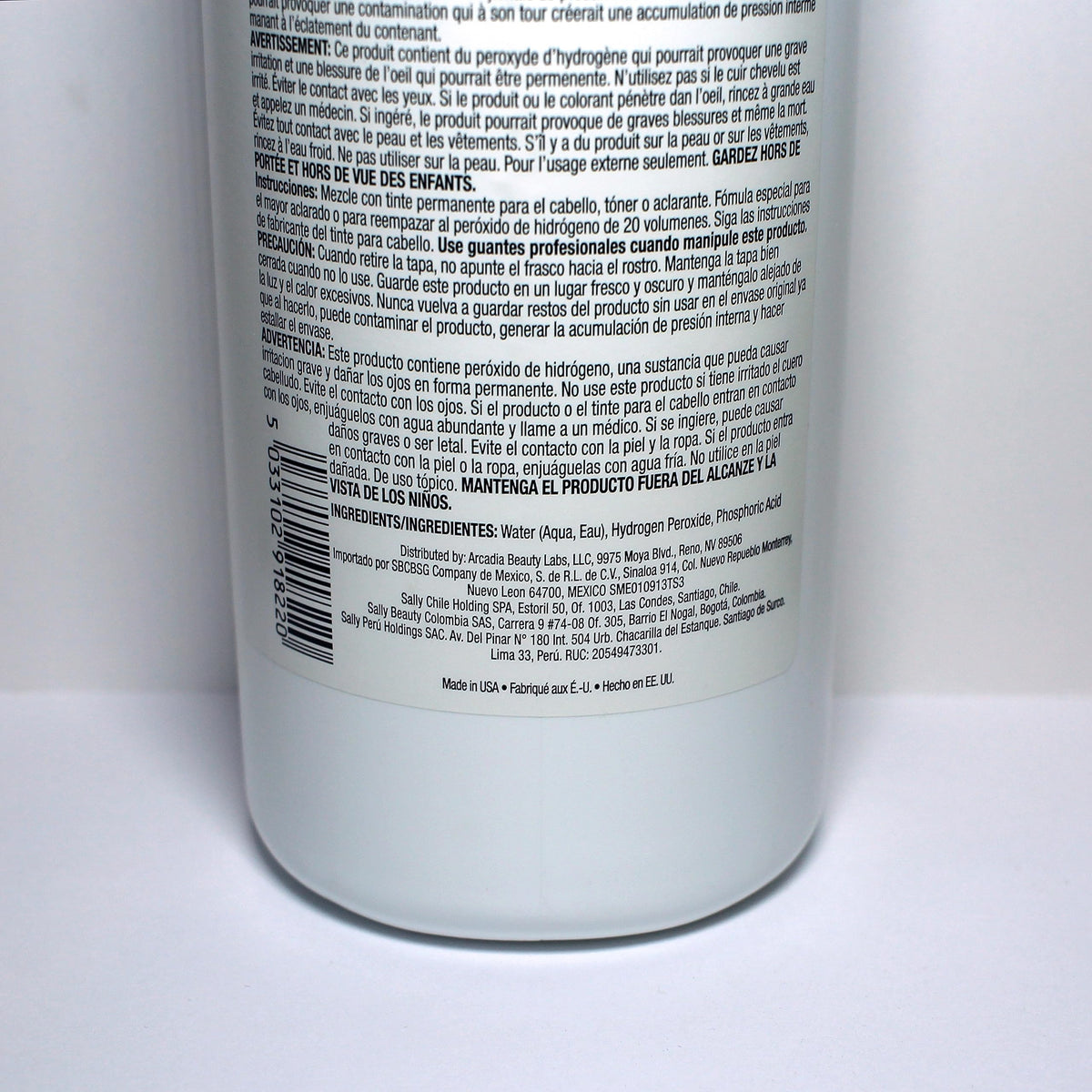 Salon Care product label details visible for usage and safety instructions benefit