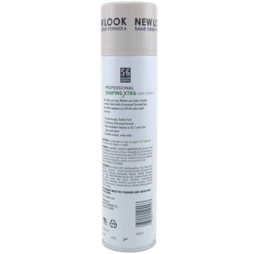 Salon Grafix next to a ruler illustrating can size and travel-friendly professional quality