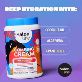 Salon Line used with wide-tooth comb to detangle and reduce breakage