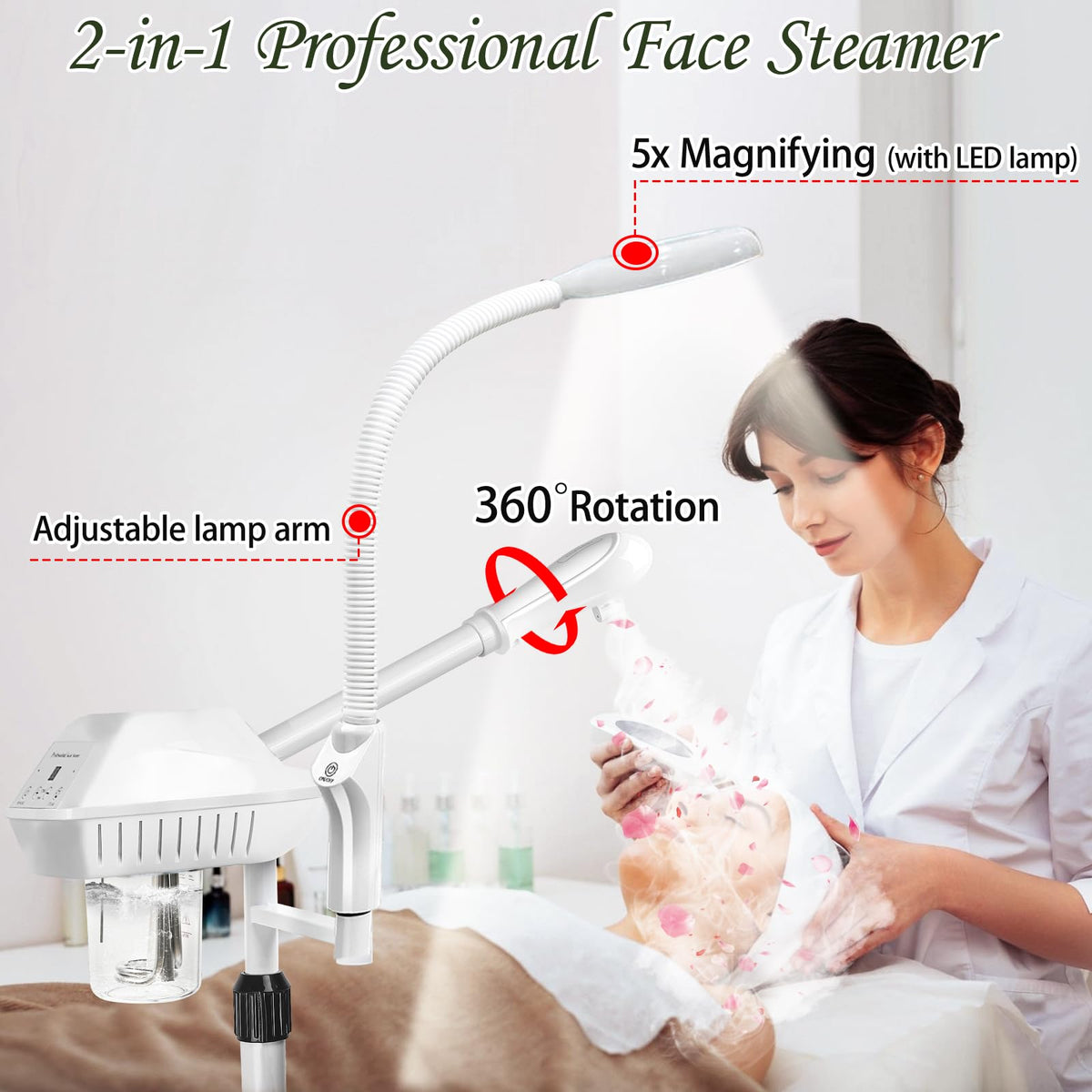 Salon Señor removable 650ml water reservoir out of unit, easy refills and cleaning benefit