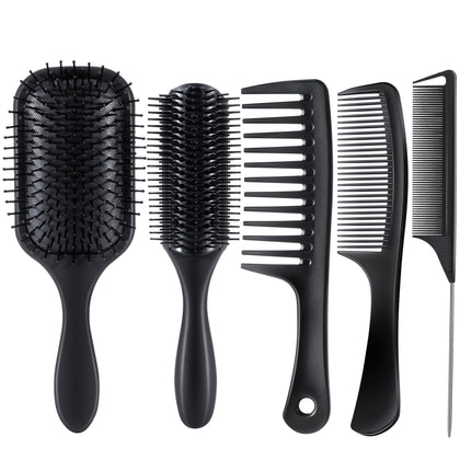 SALON SILK front view of full five-piece set showing tools and compact storage, professional benefit