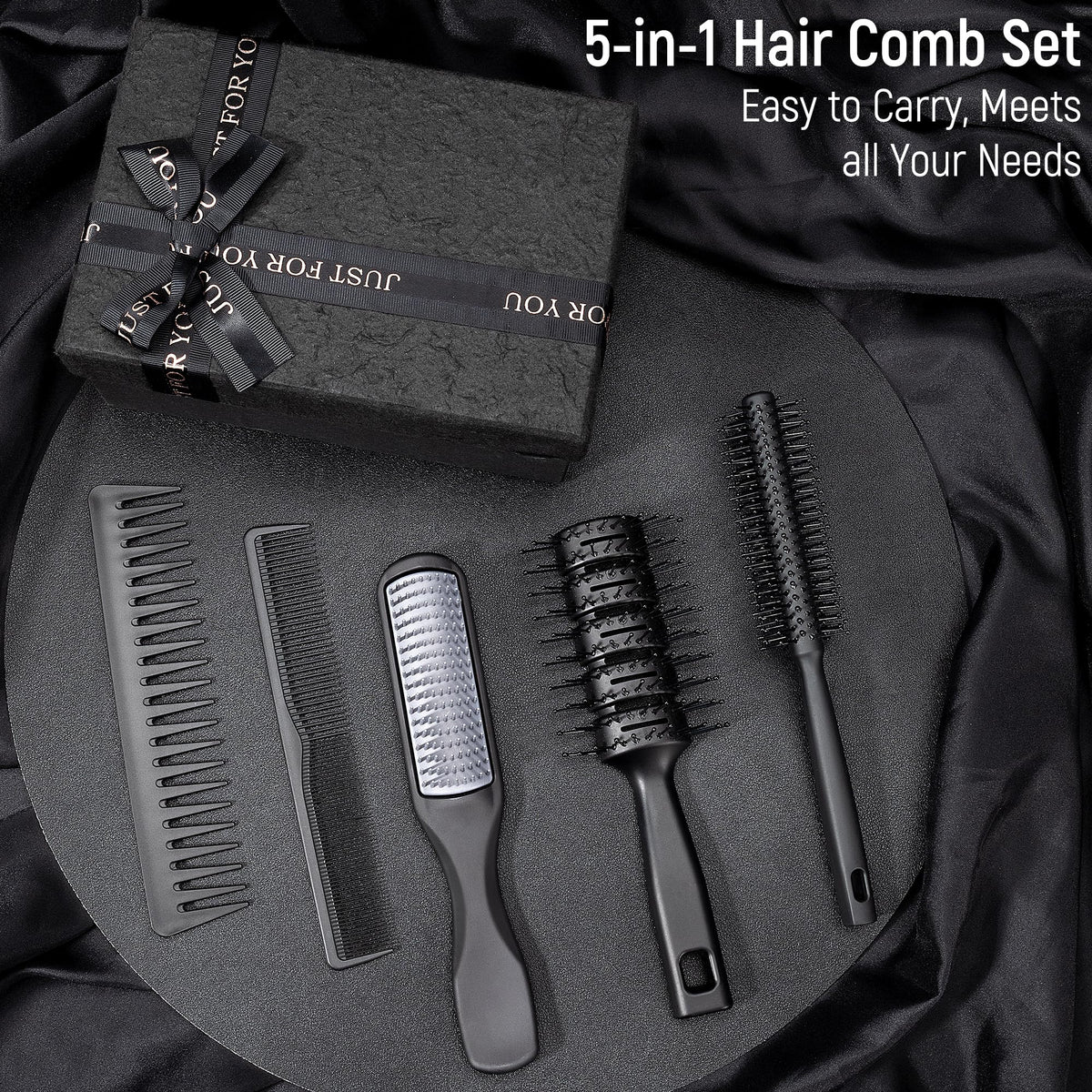 SALON SILK set staged in bathroom near dryer and products for ready-to-use benefit