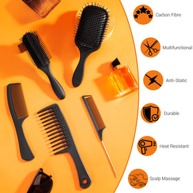 SALON SILK close-up of paddle brush bristles showing rounded tips and gentle detangling benefit