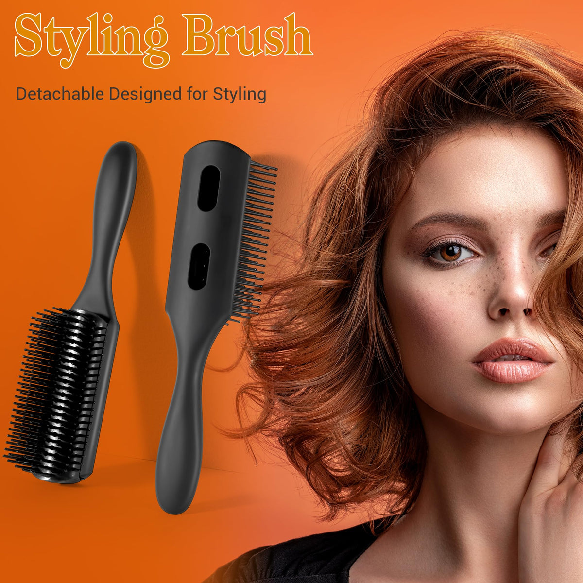 SALON SILK wide-tooth comb texture demonstrating sturdy carbon fiber teeth for knot removal benefit