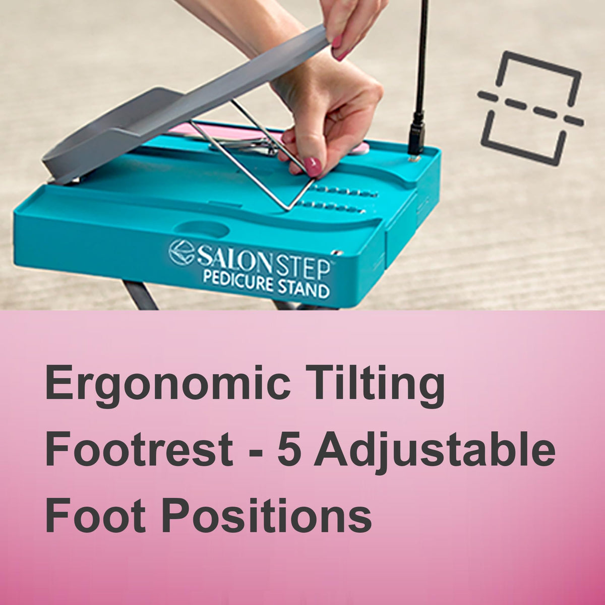 Salon Step LED magnifier closeup improving nail visibility for precise work