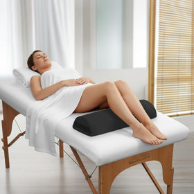 Saloniture side profile showing semi-round foam shape and flat bottom that prevents rolling
