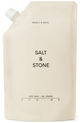 Salt & Stone front bottle showing Neroli & Basil label and clean design benefits hydration
