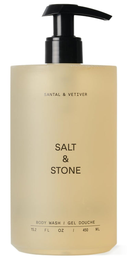 Salt & Stone front bottle of Santal & Vetiver showing scent and volume