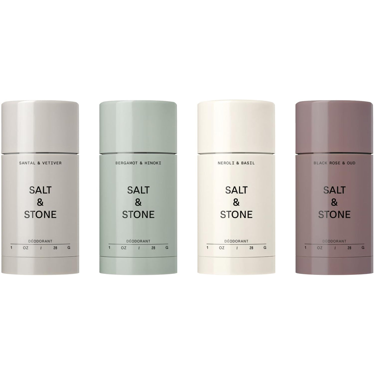 Salt & Stone front packaging showing the mini discovery set and benefits