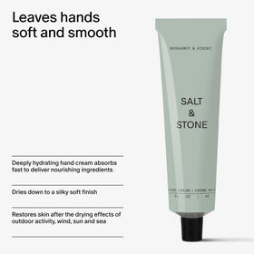Salt & Stone label close-up showing clean ingredients and cruelty-free benefit