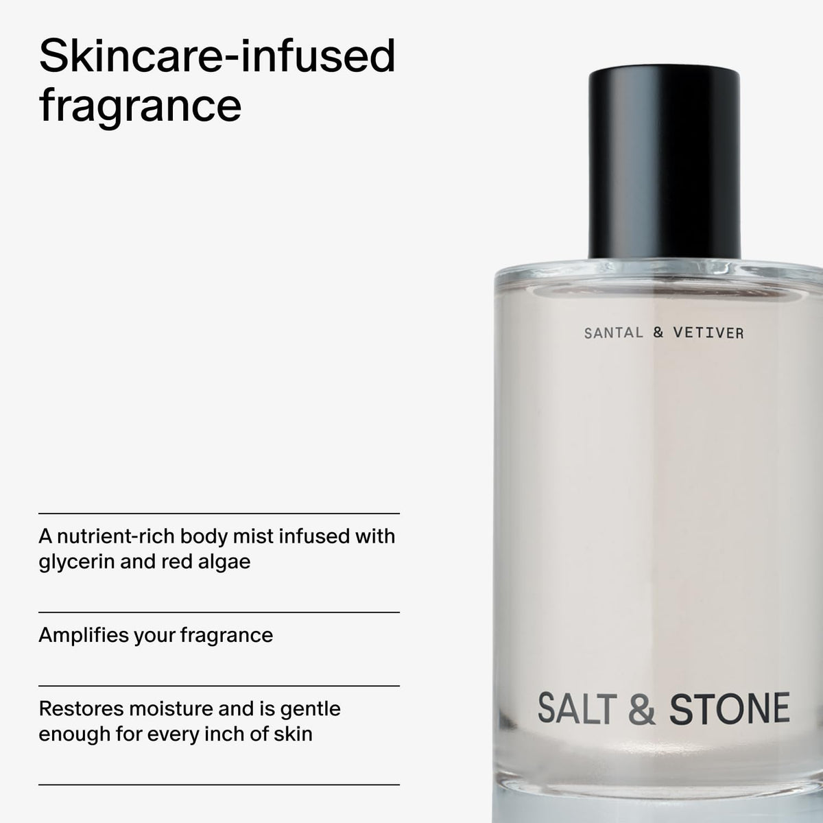 Salt & Stone mist refreshing hair strand, lightweight fragrance and no residue