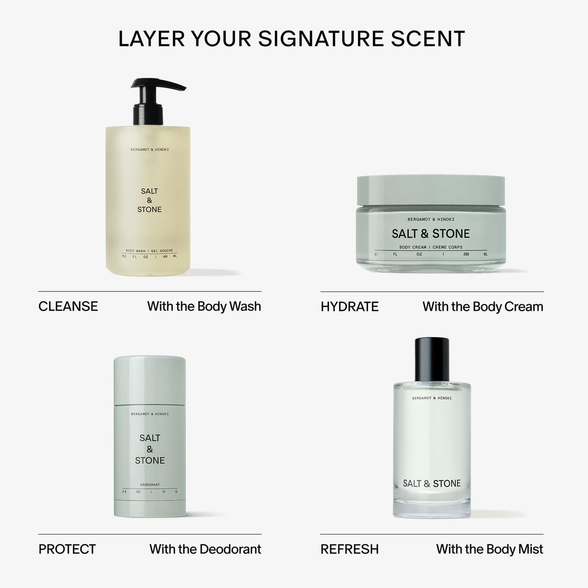 Salt & Stone recyclable packaging detail emphasizing eco-conscious choice