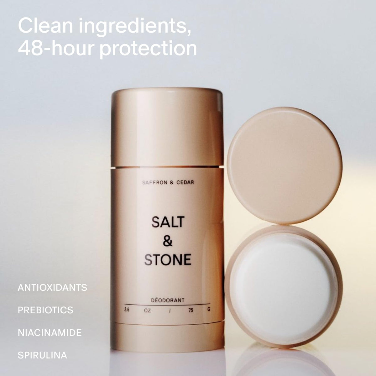 Salt & Stone close-up of stick texture highlighting smooth, non-staining glide benefit
