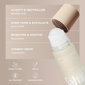 Graphic of mandelic and lactic acids for Saltair illustrating gentle exfoliation benefit
