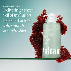 Saltair serum being smoothed on forearm showing quick absorbency and hydrated look