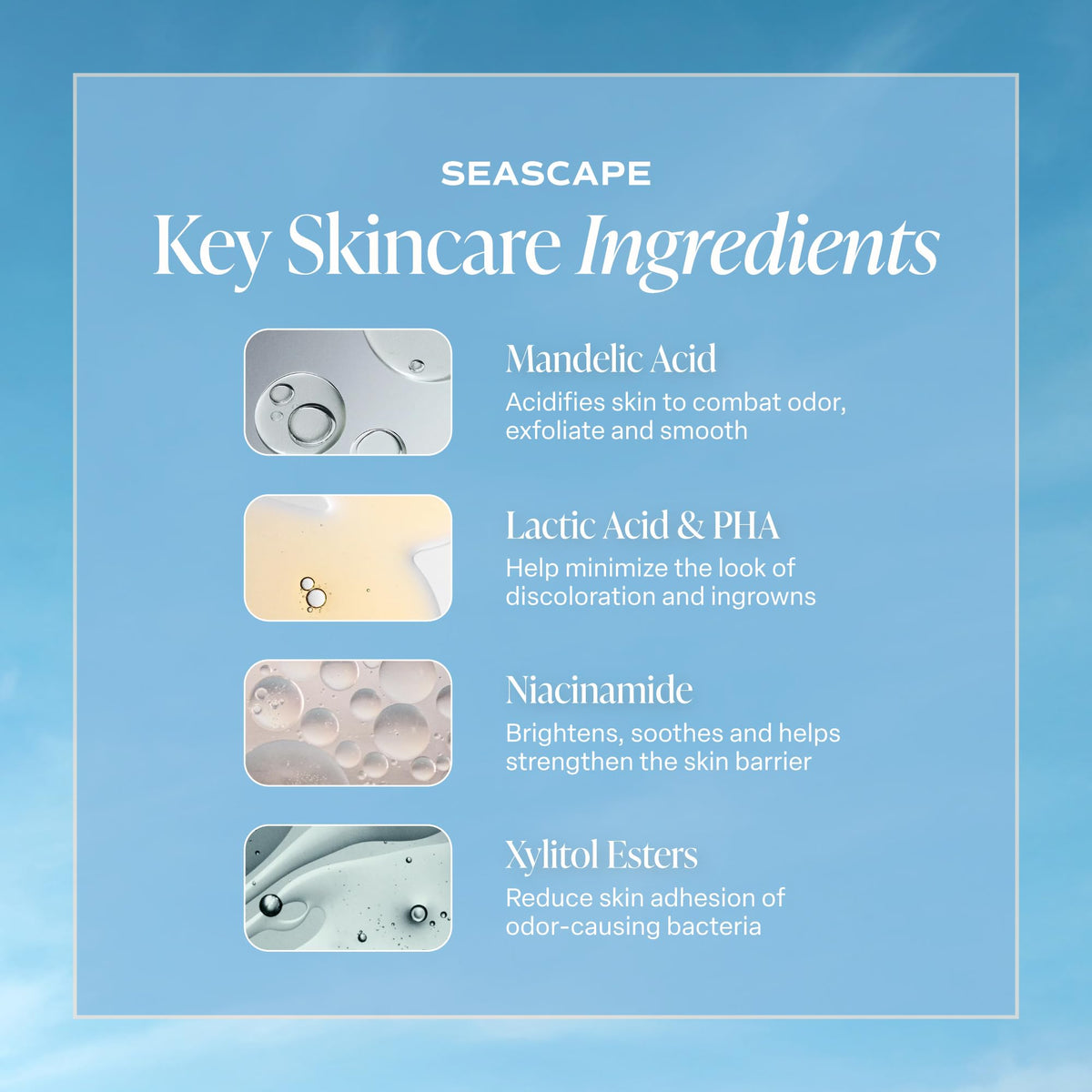 Demonstration of Saltair applied underarm with smooth finish and no residue benefit