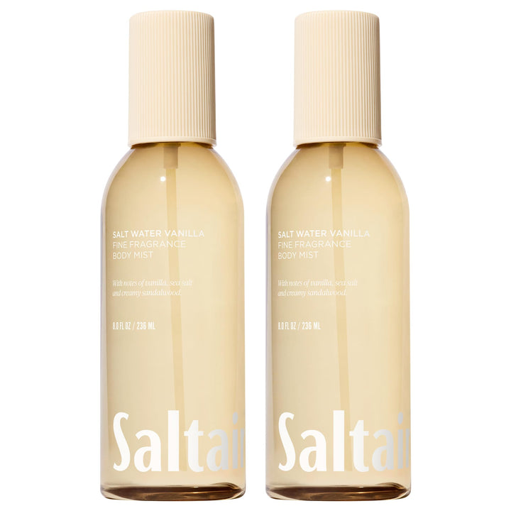 Saltair front packaging showing two 8oz bottles and brand name, evokes travel-ready value