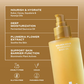 Saltair body oil in bathroom setting on shelf, daily routine integration benefit