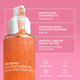 Saltair Pink Beach mood scene suggesting relaxing coastal scent experience