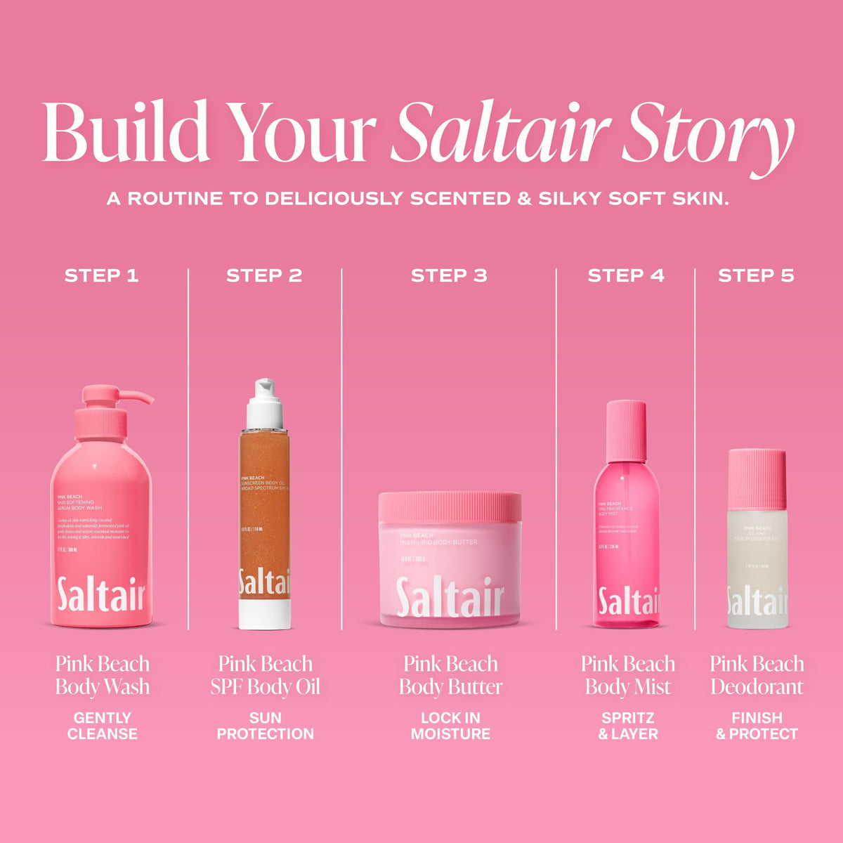 Saltair bottle next to sunglasses showing 4oz travel-friendly scale