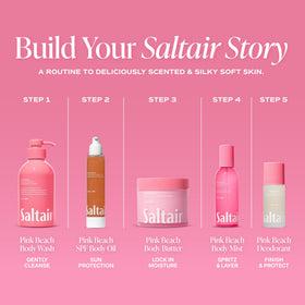 Saltair bottle next to sunglasses showing 4oz travel-friendly scale