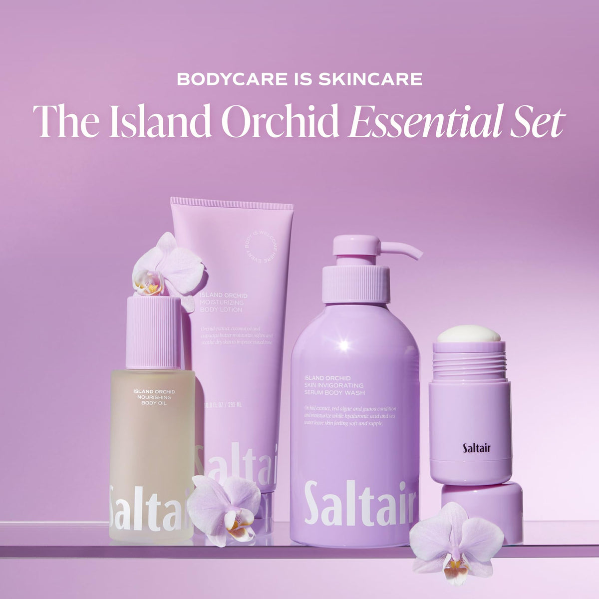 Saltair body oil texture on skin closeup demonstrating quick absorption benefit