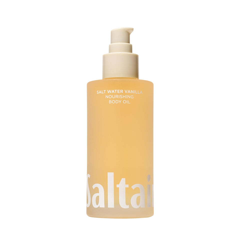 Saltair bottle front view showing sleek packaging and travel-friendly size