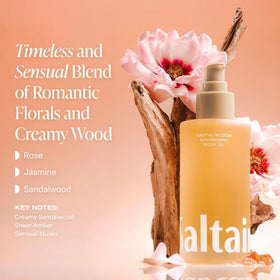 Saltair body oil texture close-up illustrating lightweight, non-greasy finish for quick absorption