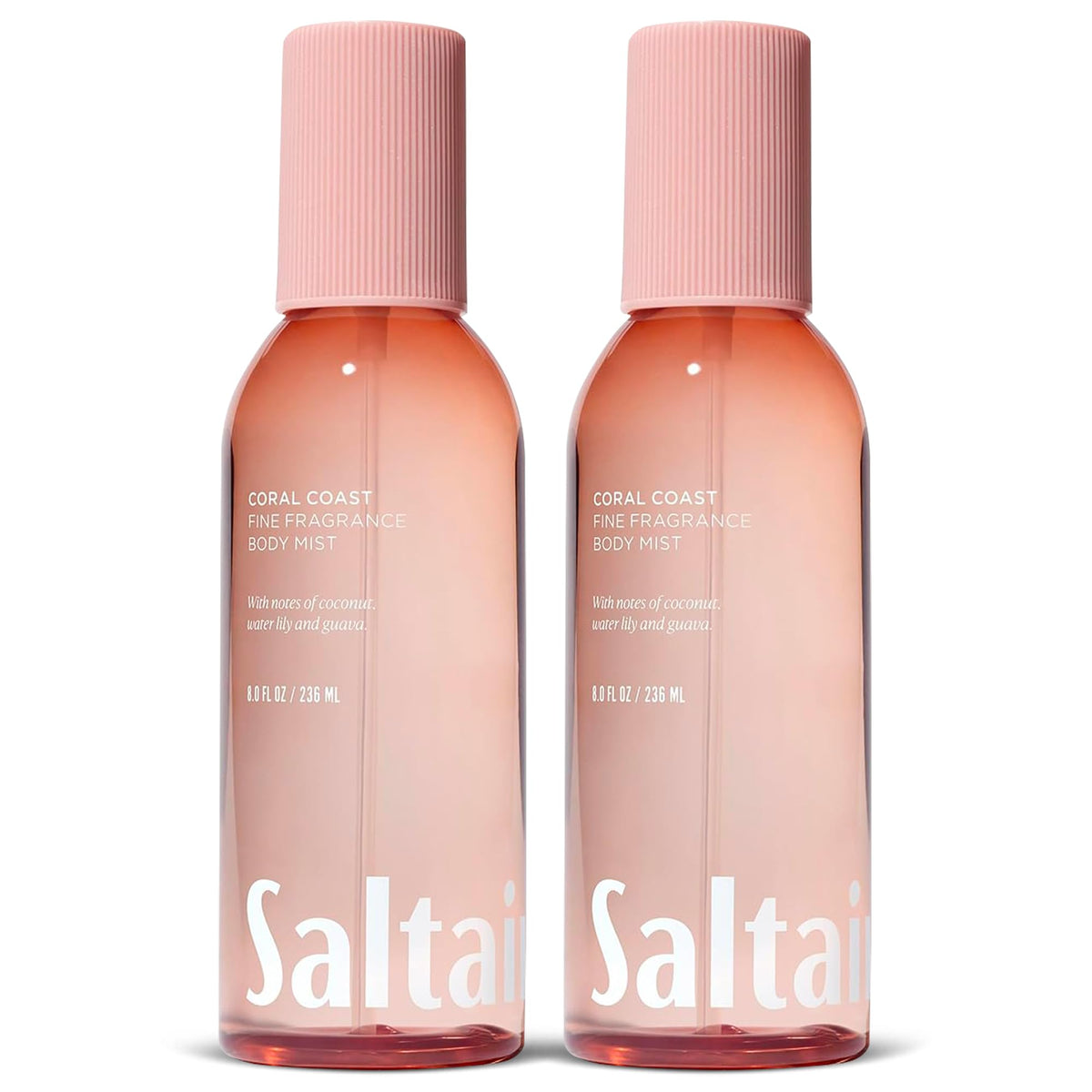 Saltair front packaging showing two Coral Coast mists, convenient freshness
