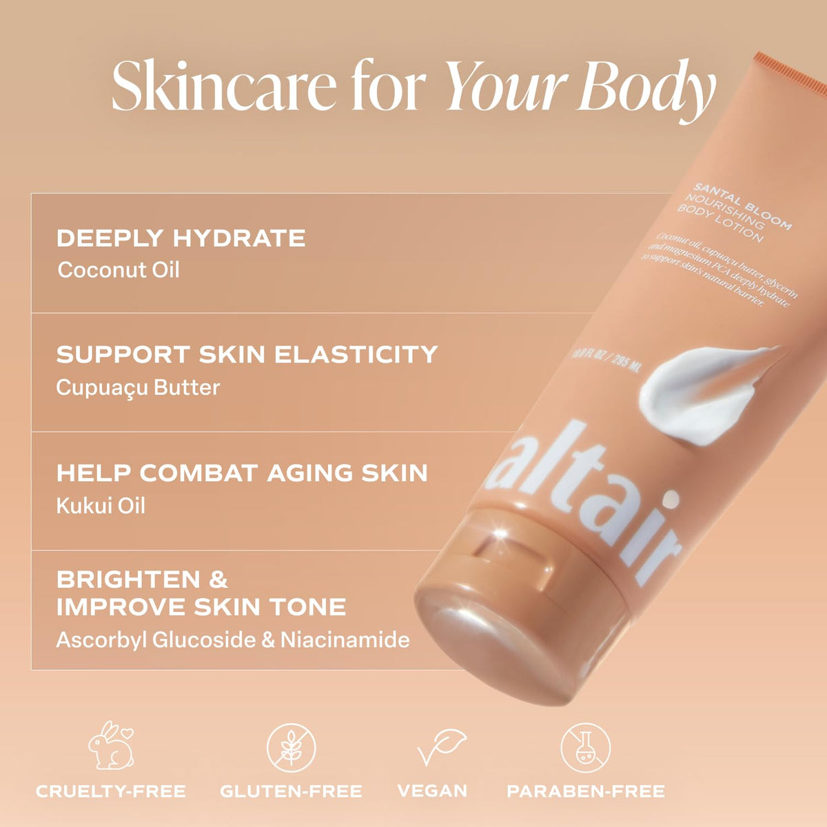 Saltair closeup of lotion texture highlighting creamy consistency and quick absorption