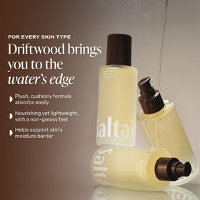 Saltair bottle beside folded towel conveying post-shower use and convenience