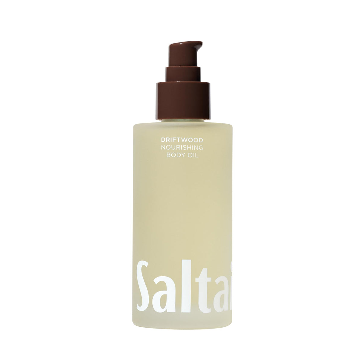 Saltair bottle front view showing Driftwood scent and clean design for easy recognition