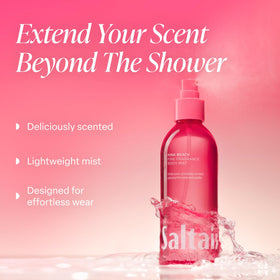 Saltair fine-mist nozzle close-up demonstrating smooth, even fragrance spray