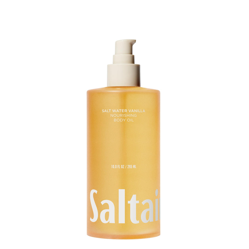 Saltair front 10oz bottle showing packaging and easy-pump for daily use