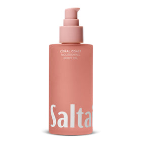 Saltair front bottle showing Coral Coast label and elegant pump for easy use