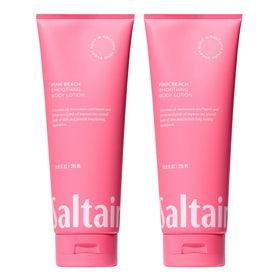 Saltair front packaging showing two Pink Beach tubes and scent benefit