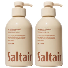 Saltair two 17oz bottles front view showing scent and size benefits