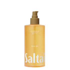 Saltair front packaging of Golden Hour 10oz bottle showing product benefit hydration