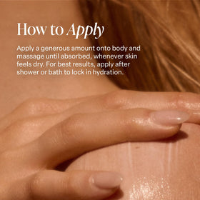 Saltair lotion applied on hand demonstrating smooth, non-greasy finish benefit