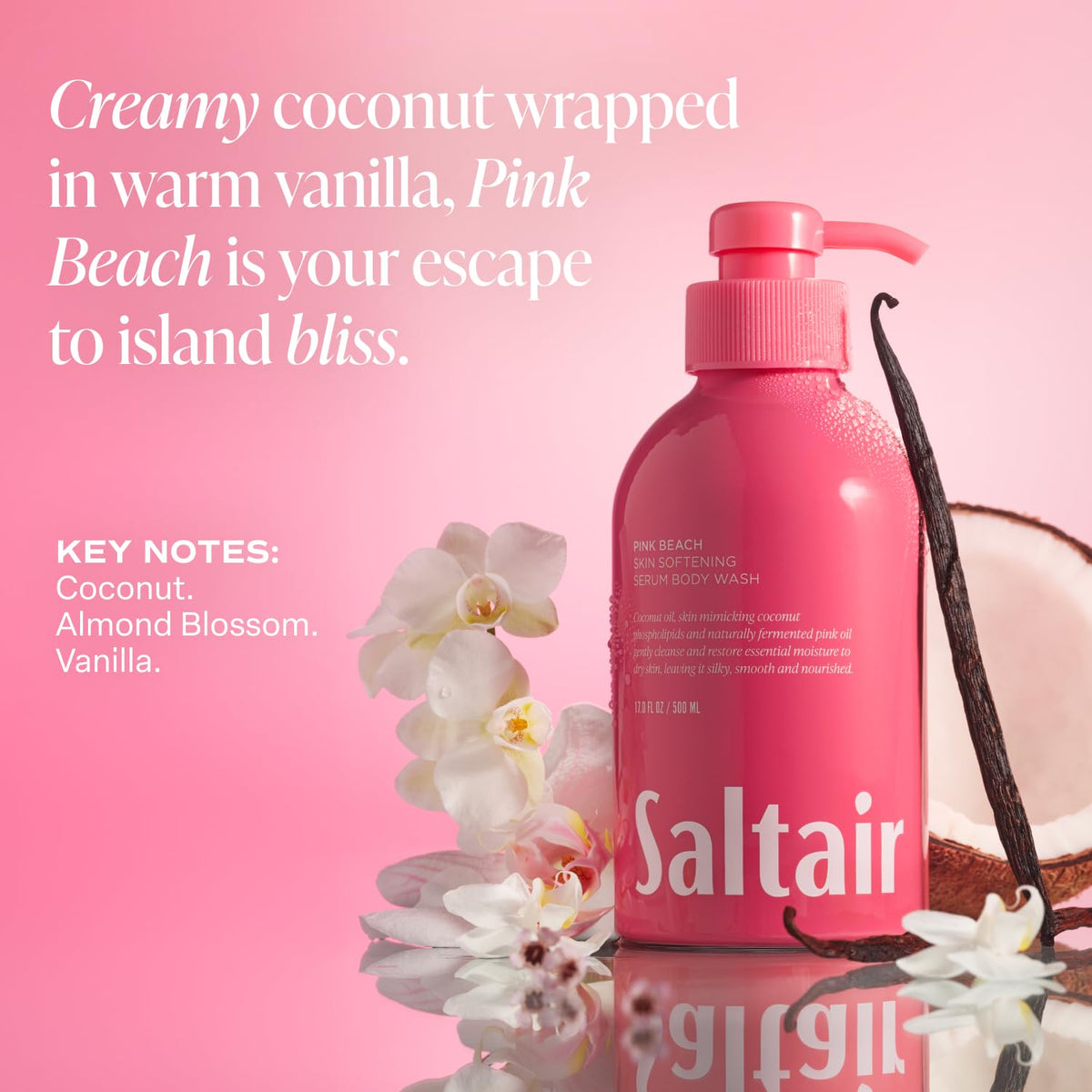 Display of algae, vitamin C and botanicals representing Saltair Multi-Algae complex ingredients