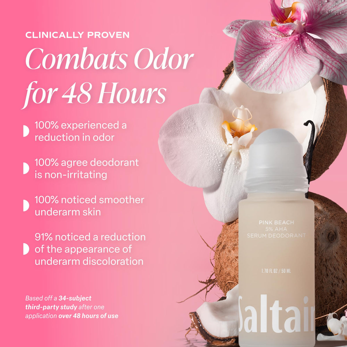 Saltair ingredient visual highlighting mandelic and lactic acids for gentle exfoliation