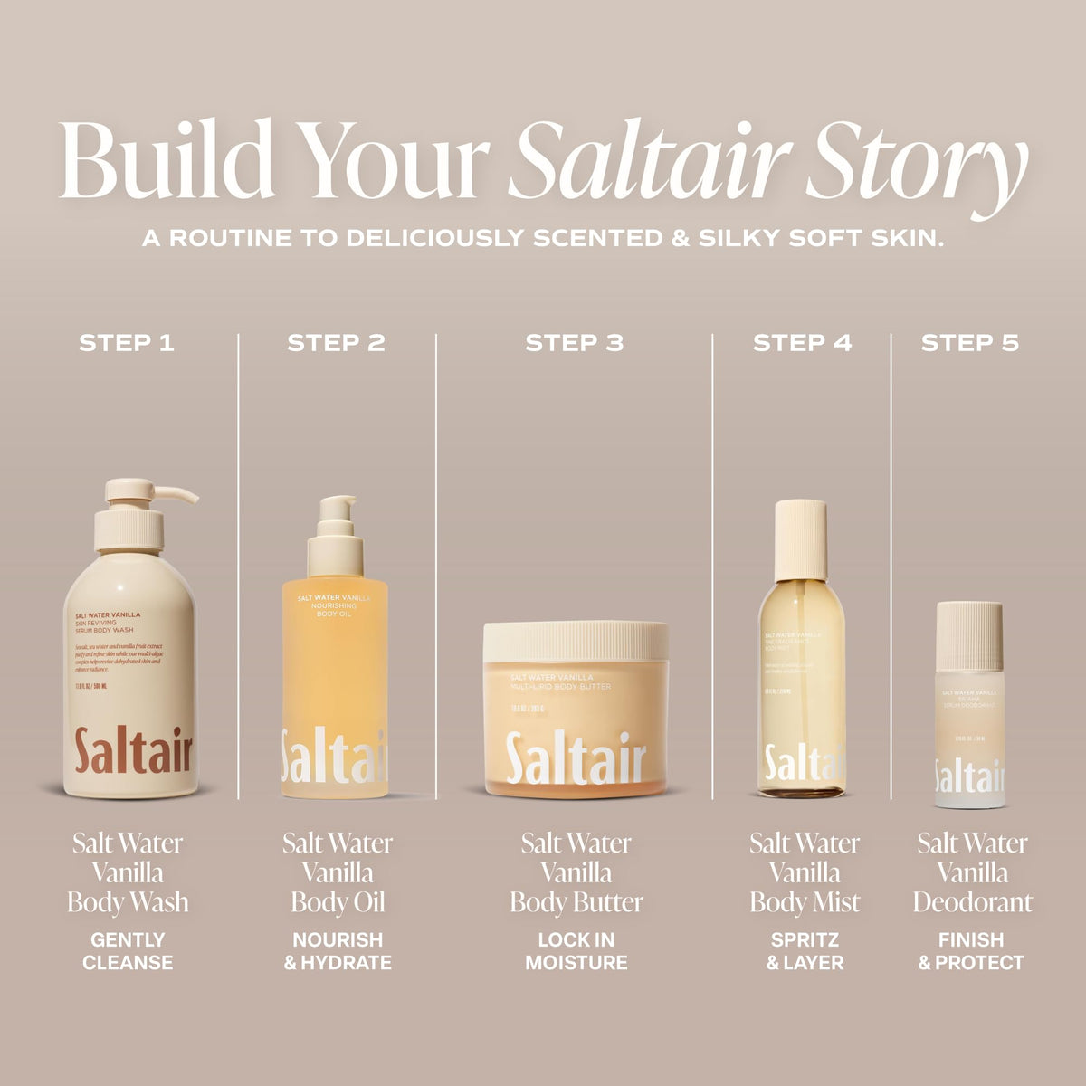 Saltair ingredients kukui and moringa close-up emphasizing botanical nourishment