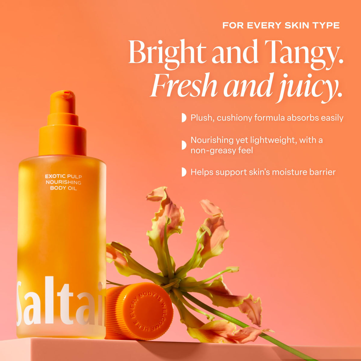 Saltair ingredients label highlighting kukui and moringa for nourishment
